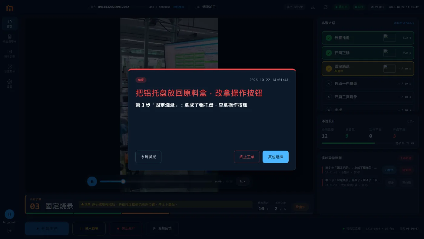 拿错料报警